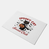 キャッ不気味トソーシャルクラブPNG – かわいいハロウィンクラス ドアマット (アングル)