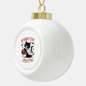 キャッ不気味トソーシャルクラブPNG – かわいい子クラシック猫T セラミックボールオーナメント (右)