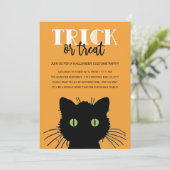 キャッ不気味トハローウィンパーティ招待状 招待状 (スタンド正面)