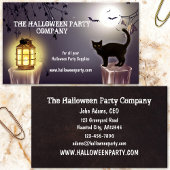 キャッ不気味トnこうもりハローウィンパーティ名刺 名刺