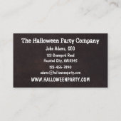 キャッ不気味トnこうもりハローウィンパーティ名刺 名刺 (裏面)