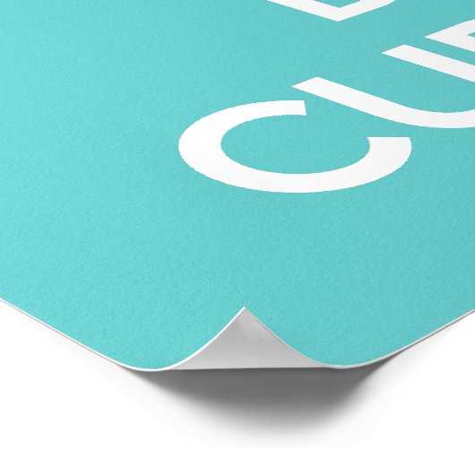 キャッ保クと焼きカップケーキのポスタープリント ポスター (角)