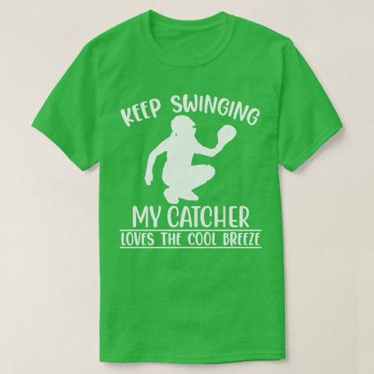 キャッ保チャーを振りながら風が大好きクール Tシャツ (デザイン正面)