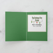 キャッ図解入りの、写真付きのトマンレッドグリーンクリスマスカード カード (内部)