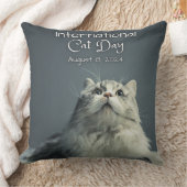 キャッ国際的トデイ、グレー クッション (ブランケット)