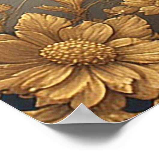 キャッ威厳のあるトとフローラ華美・ゴールデン詳細 ポスター (角)