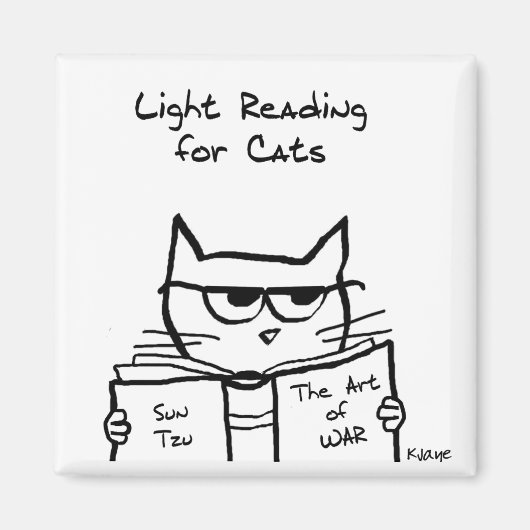 キャッ怒トが戦争を企おもしろいてる – Cat Magnet マグネット (正面)