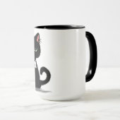 キャッ怒トマグショット保釈金コーヒおもしろいーを送る マグカップ (正面右)