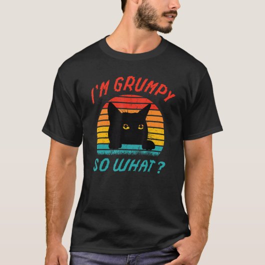 キャッ怒トミーム不機嫌だから何3 Tシャツ (正面)