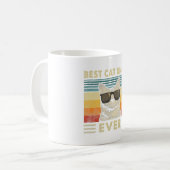 キャッ最高のクおじさんエバーヴィンテージレトロキャットパパ父 コーヒーマグカップ (正面左)