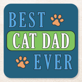 キャッ最高のクパパエバー スクエアペーパーコースター