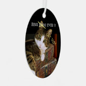 キャッ最高のク・マム・エバー・おもしろい メタルオーナメント (正面右)