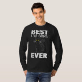 キャッ最高のトシッタープロフェッショナルペットシッター Tシャツ (正面フル)