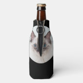 キャッ最高のトパパエカスタムバー文字と2枚フォトブラック ボトルクーラー (ボトル裏面)