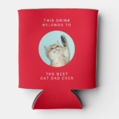 キャッ最高のトパパエカスタムバー文字と2枚Red 缶クーラー (正面)