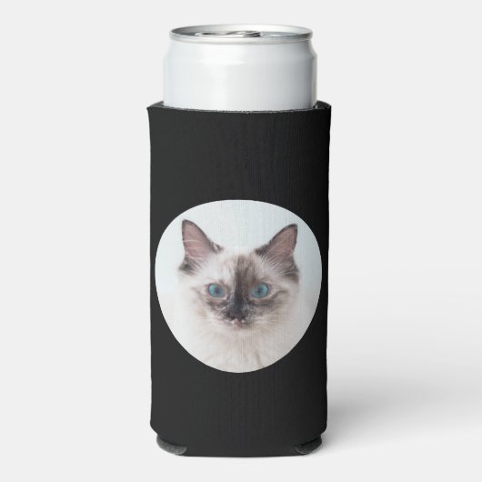 キャッ最高のトパパエカスタムバー文字&2枚フォトブラック スリム缶クーラー (Seltzer裏面)