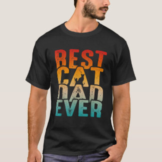 キャッ最高のトパパエバおもしろいットパパ猫好き父D Tシャツ