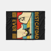 キャッ最高のトパパエバおもしろいットパパ フリースブランケット (正面(横))