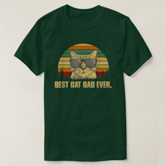 キャッ最高のトパパエバおもしろいーTee Cat Daddy Father Day V Tシャツ (デザイン正面)