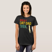キャッ最高のトパパエバー猫パパ父の日 Tシャツ (正面フル)