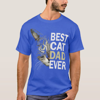 キャッ最高のトパパエバー猫好きおもしろいファーズデー Tシャツ