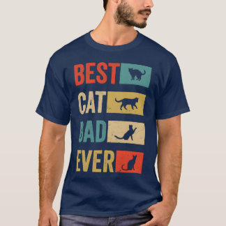 キャッ最高のトパパエバー猫好きキャットパパボーイ Tシャツ