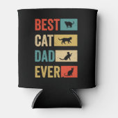 キャッ最高のトパパエバー猫好きキャットパパ 缶クーラー (正面)