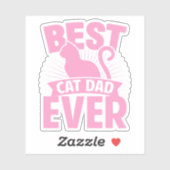 キャッ最高のトパパエバー – Cat Silhouette シール (シート)