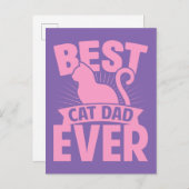 キャッ最高のトパパエバー – Cat Silhouette ポストカード (正面/裏面)