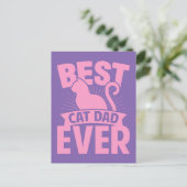 キャッ最高のトパパエバー – Cat Silhouette ポストカード (スタンド正面)