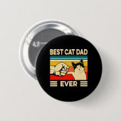 キャッ最高のトパパエバTシャおもしろいットパパ父ヴィン 缶バッジ (正面&裏面)
