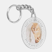 キャッ最高のトパパバイパークラシックシンプル写真 キーホルダー (正面左)