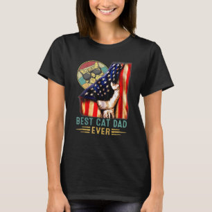 キャッ最高のトパパファーダーデイパトリオティックアメリカンFl Tシャツ