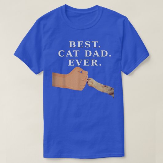 キャッ最高のトパパ父と子猫ポー拳バンプティー  Tシャツ (デザイン正面)