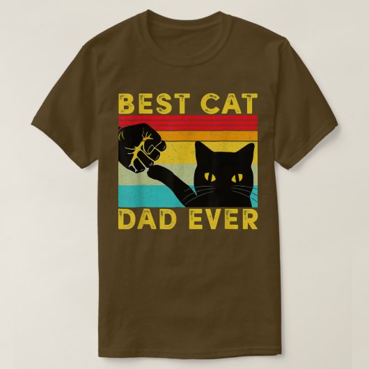 キャッ最高のトパパEver Cat Daddy Fist Bump Father Day F Tシャツ (デザイン正面)