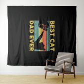 キャッ最高のトパパEver Tee Catおもしろい Daddy Father s Day タペストリー (インサイチュ(横))