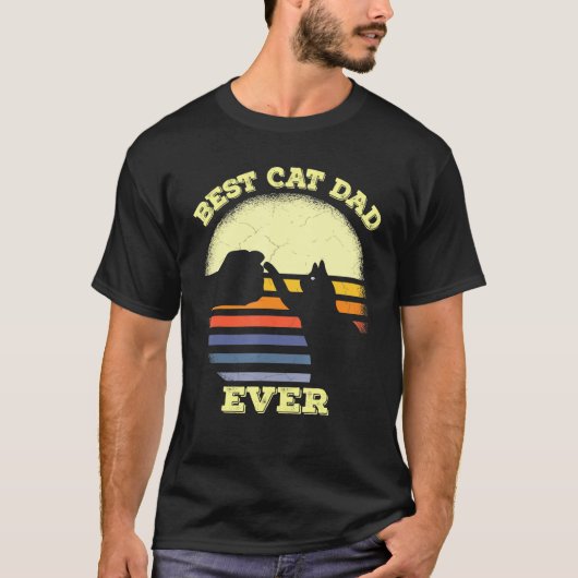 キャッ最高のトパパEver Tee- Cat Daddy Father Day Vintag Tシャツ (正面)