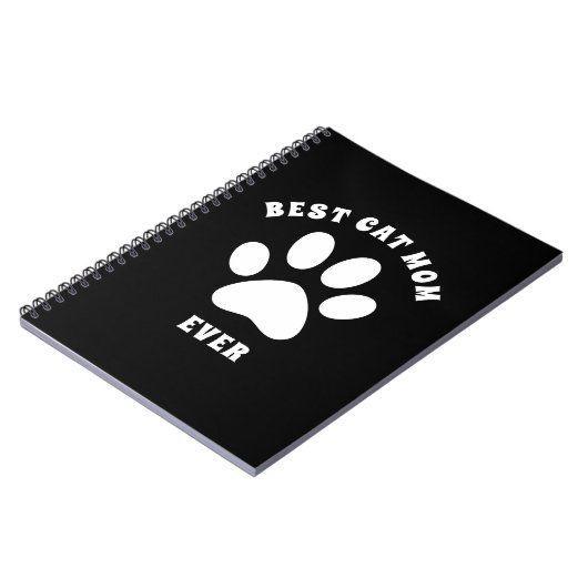 キャッ最高のトママエバカスタム文字パーソナライズされた ノートブック (左側)