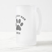 キャッ最高のトママエバカスタム文字パーソナライズされた フロストグラスビールジョッキ (正面右)