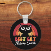 キャッ最高のトママエバーレトロヴィンテージレインボーフォレスト キーホルダー (正面)