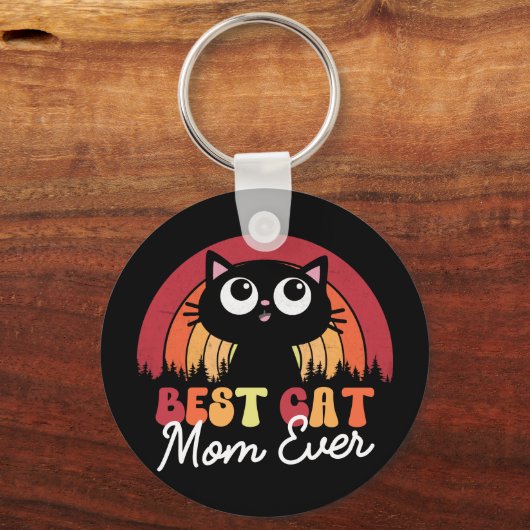 キャッ最高のトママエバーレトロヴィンテージレインボーフォレスト キーホルダー (正面)