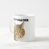 キャッ最高のト母は常にカスタムコーヒーマグ コーヒーマグカップ (正面左)