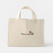 キャッ熱狂するグリー ミニトートバッグ (裏面)