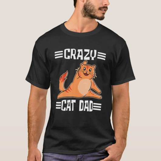 キャッ熱狂するトパパヨガキャット Tシャツ (正面)