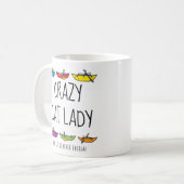 キャッ熱狂するトレディーラおもしろいフター コーヒーマグカップ (正面左)