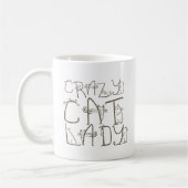 キャッ熱狂するトレディ予測できなタイポグラフィ名 コーヒーマグカップ (左)