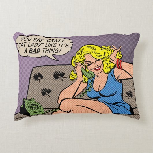 キャッ熱狂するトレディ装飾用クッション アクセントクッション (正面)