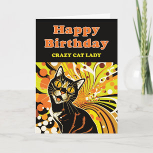 キャッ熱狂するトレディ誕生日 カード