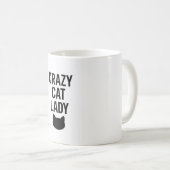 キャッ熱狂するトレディ – おもしろい猫好き コーヒーマグカップ (正面右)