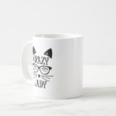 キャッ熱狂するトレディ コーヒーマグカップ (正面左)